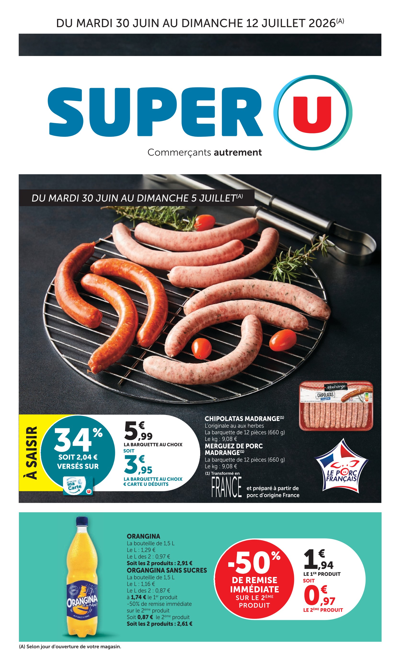 Prospectus Supermarchés de Super U à Lagnieu: "Super U", 32 pages, 30/06/2026 - 12/07/2026